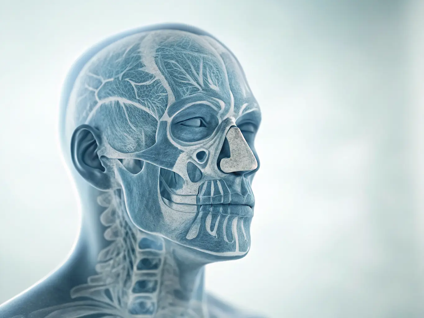 A before-and-after comparison image showing the sinus cavities of a patient before and after undergoing PROPEL Advanced Sinus Surgery, highlighting the improved openness and health of the sinuses.