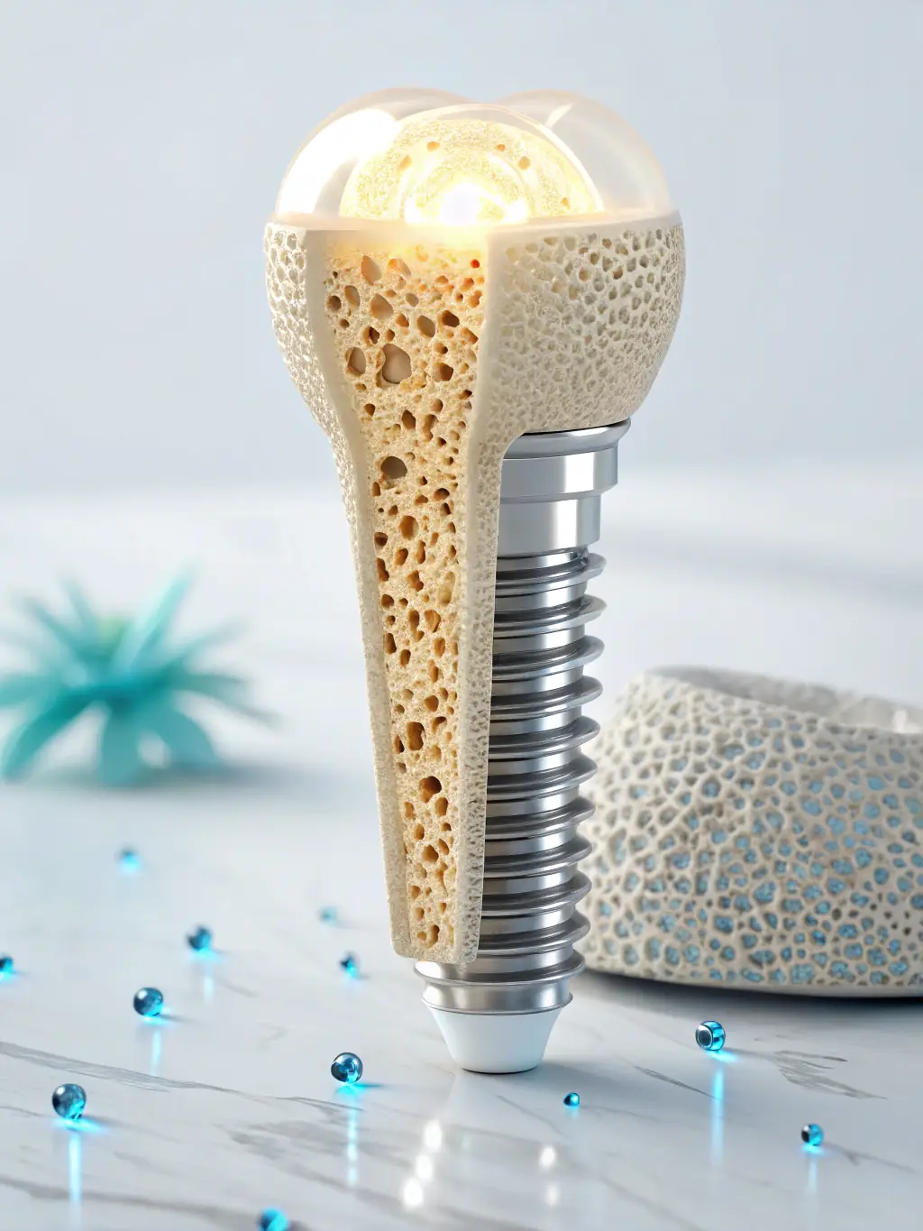 A graphic illustrating the PROPEL implant in place within the sinus cavity, demonstrating its role in keeping the sinuses open.