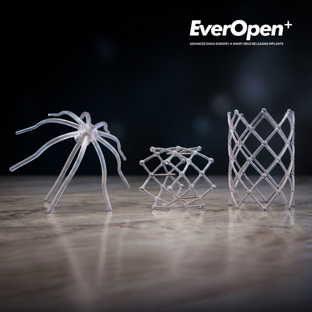 EverOpen+ drug-releasing sinus implants designed to maintain sinus openings after surgery